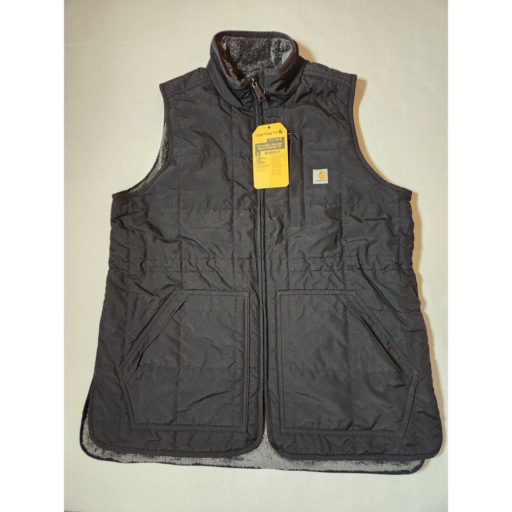 Carhartt Rain Defender Sherpa‑Lined Vest Women’s Medium Black